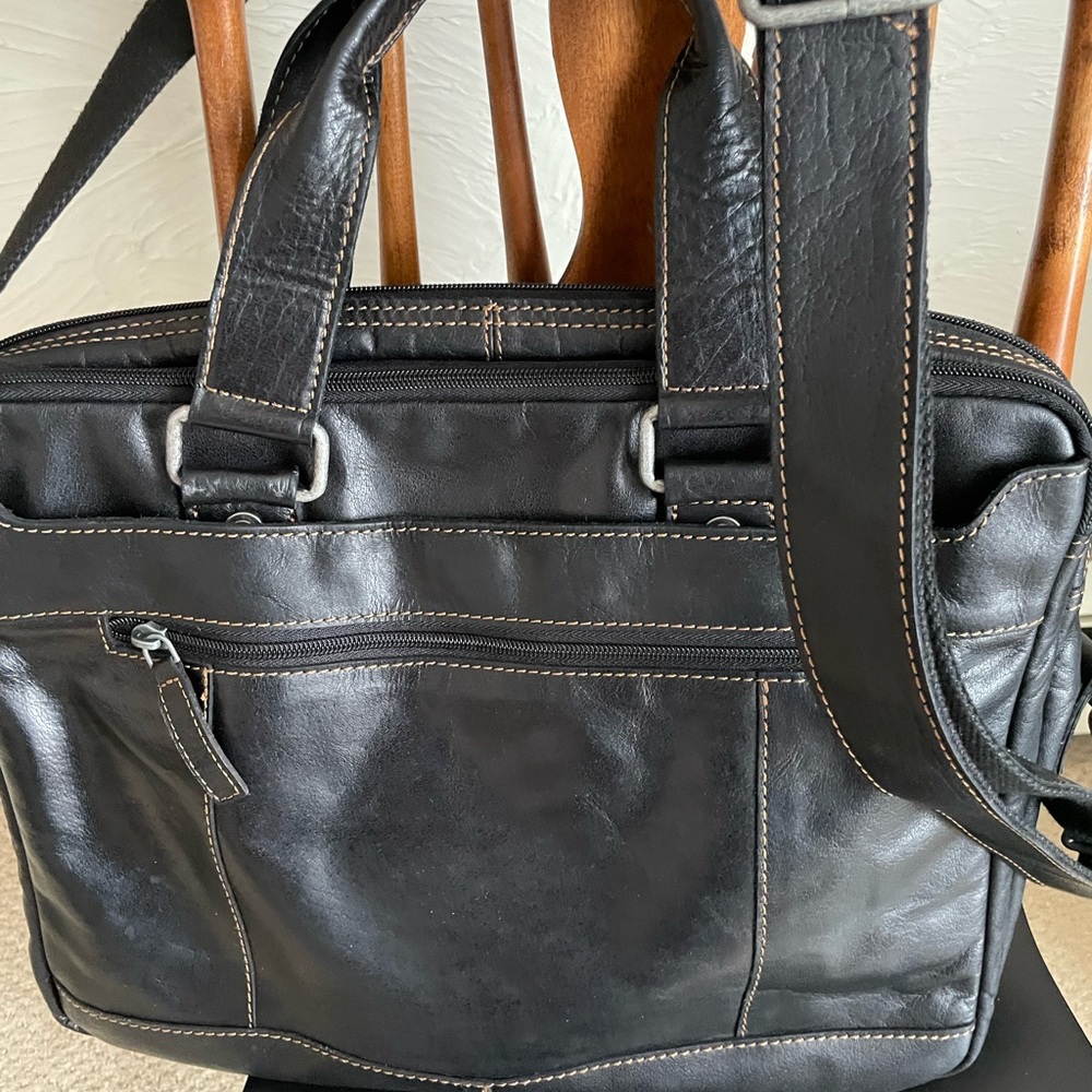 Messenger/computer bag real leather